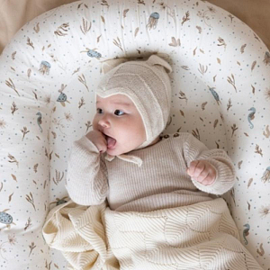 Плед вязаный для новорожденных Кам Кам Копенгаген (Cam Cam Copenhagen), кремовый, 100 х 80 см